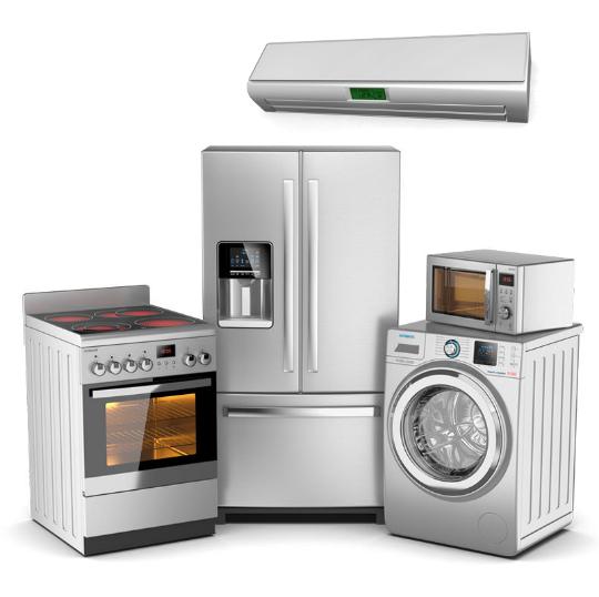 Household appliances for global import and export, including refrigerators, washing machines, air conditioners, and kitchen equipment.